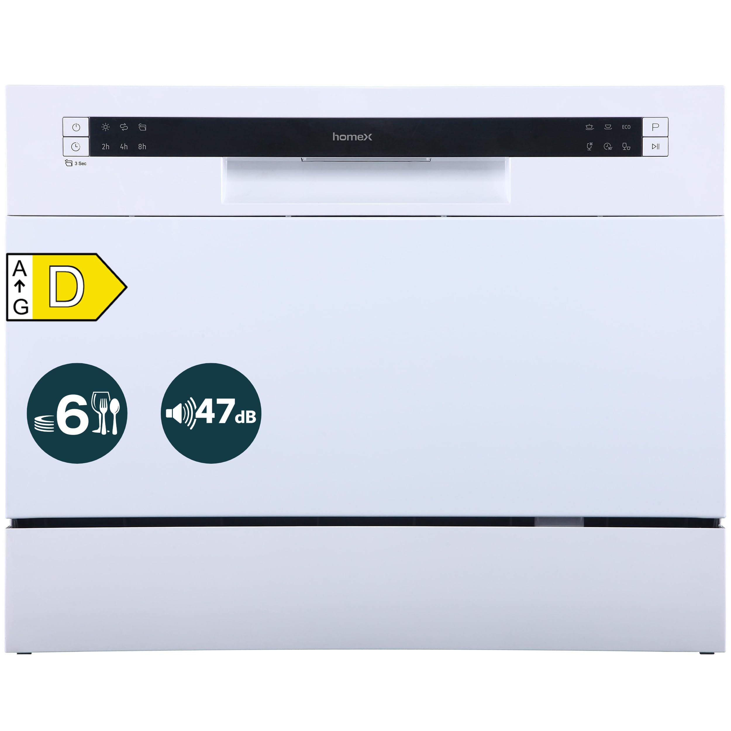 homex-gst6ad-w-tischgeschirrsp-ler-6-ma-gedecke-wei-aquastop image 1