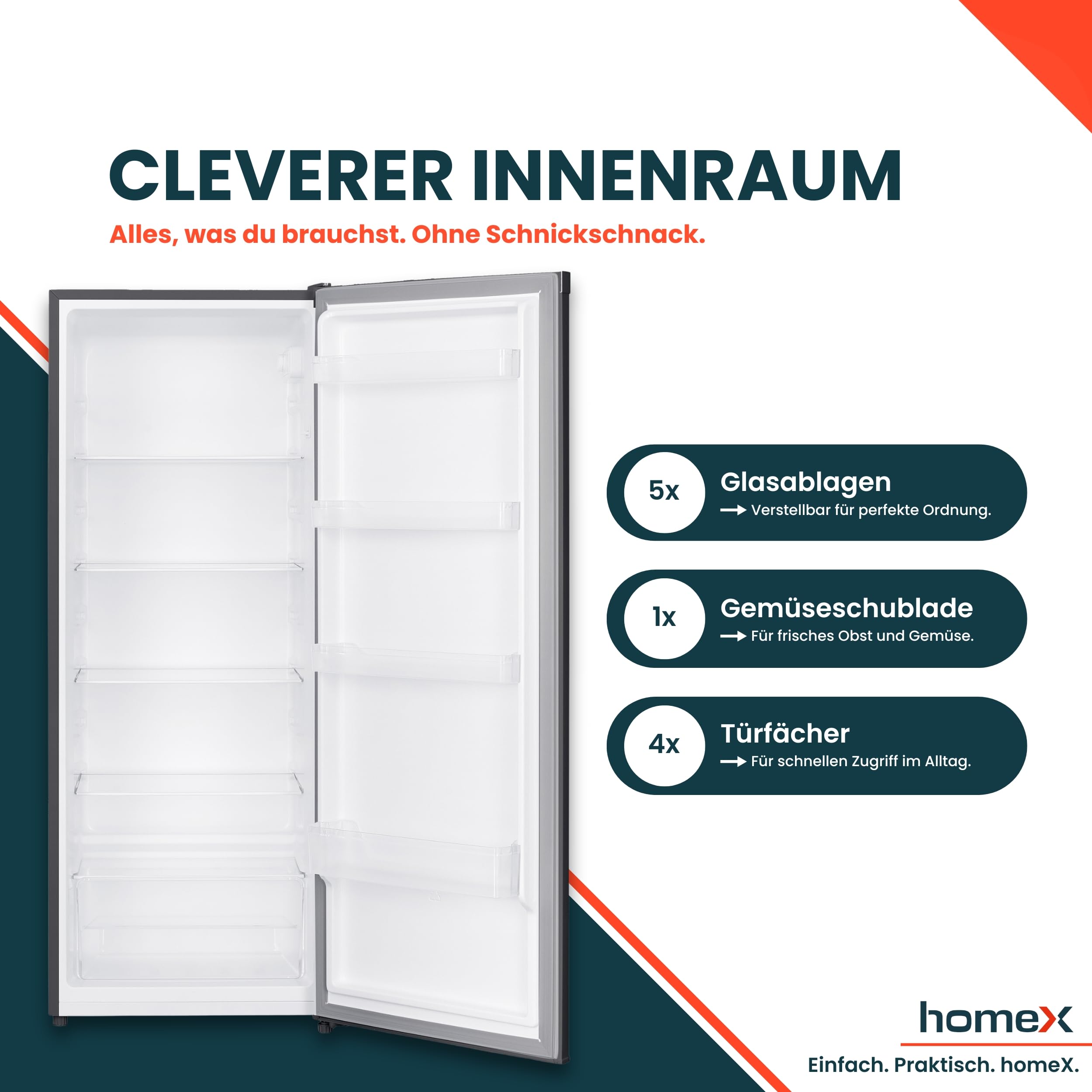 homex-cs2422e-s-k-hlschrank-242-l-silber-ohne-gefrierfach-37-db image 3