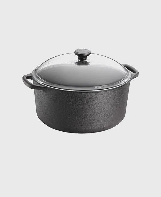 skeppshult-casserole-schmortopf-rund-7-l-mit-glasdeckel-gusseisen image 1