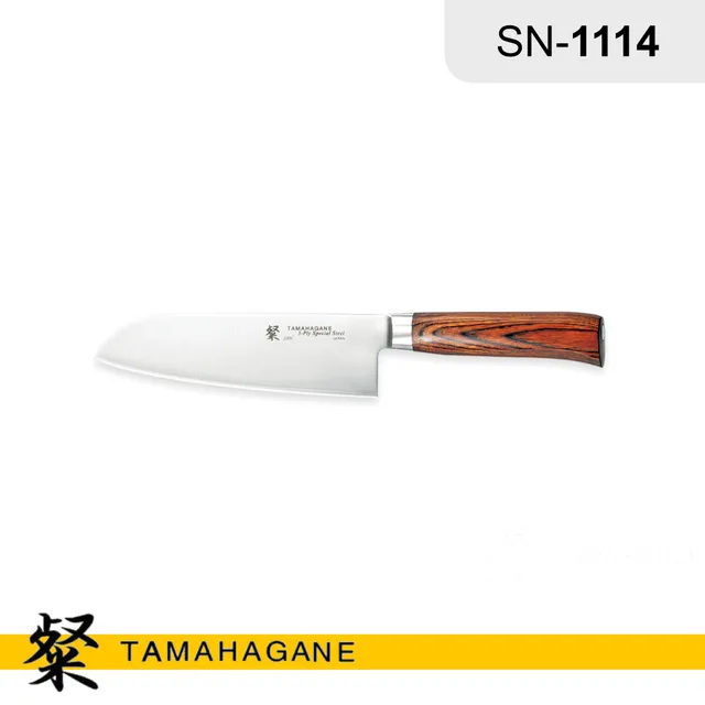 tamahagane-san-santokumesser-175mm-sn-1114-holzgriff image 1