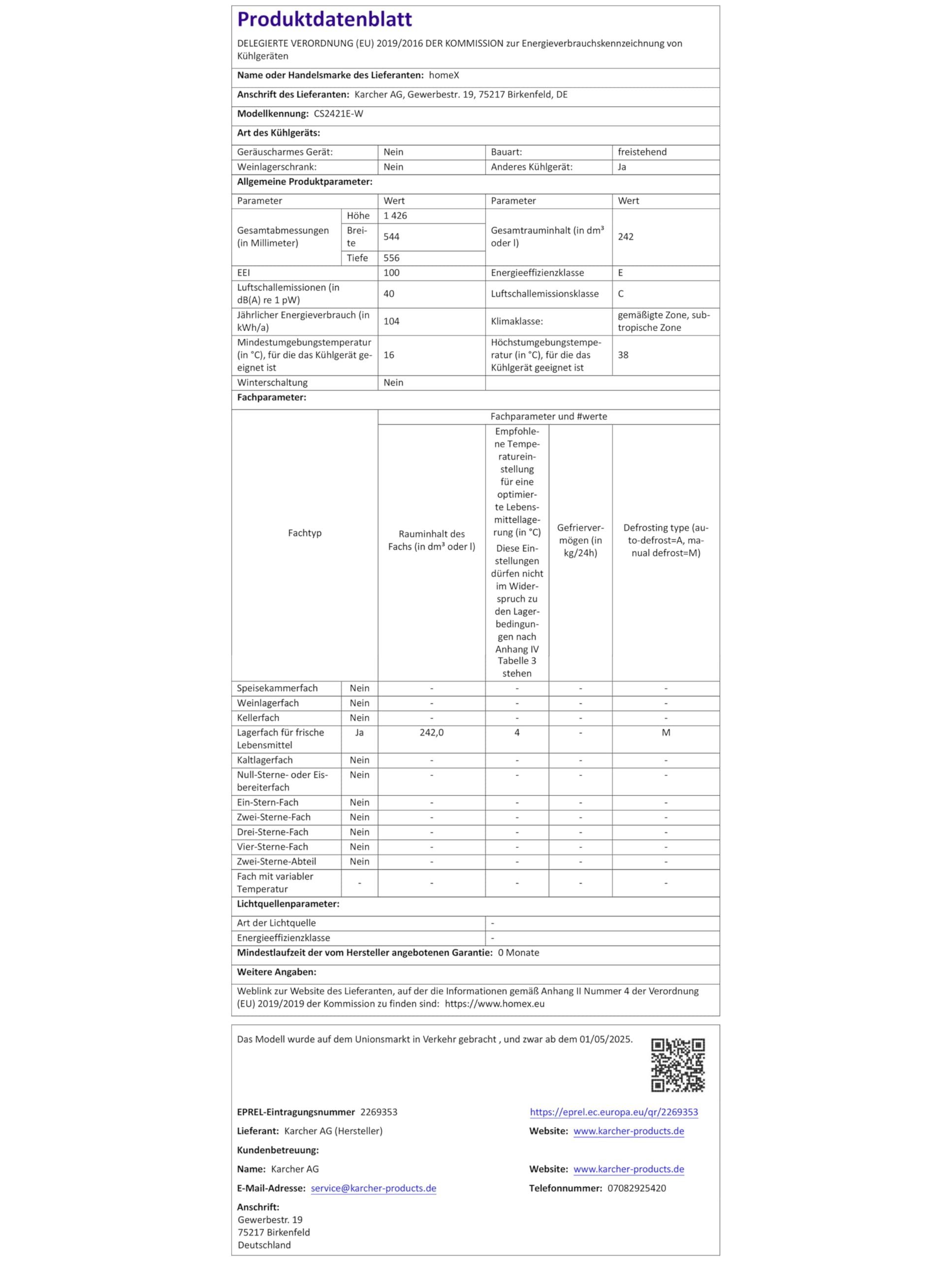 homex-k-hlen-cs2421e-w-k-hlschrank-242-liter-ohne-gefrierfach image 8