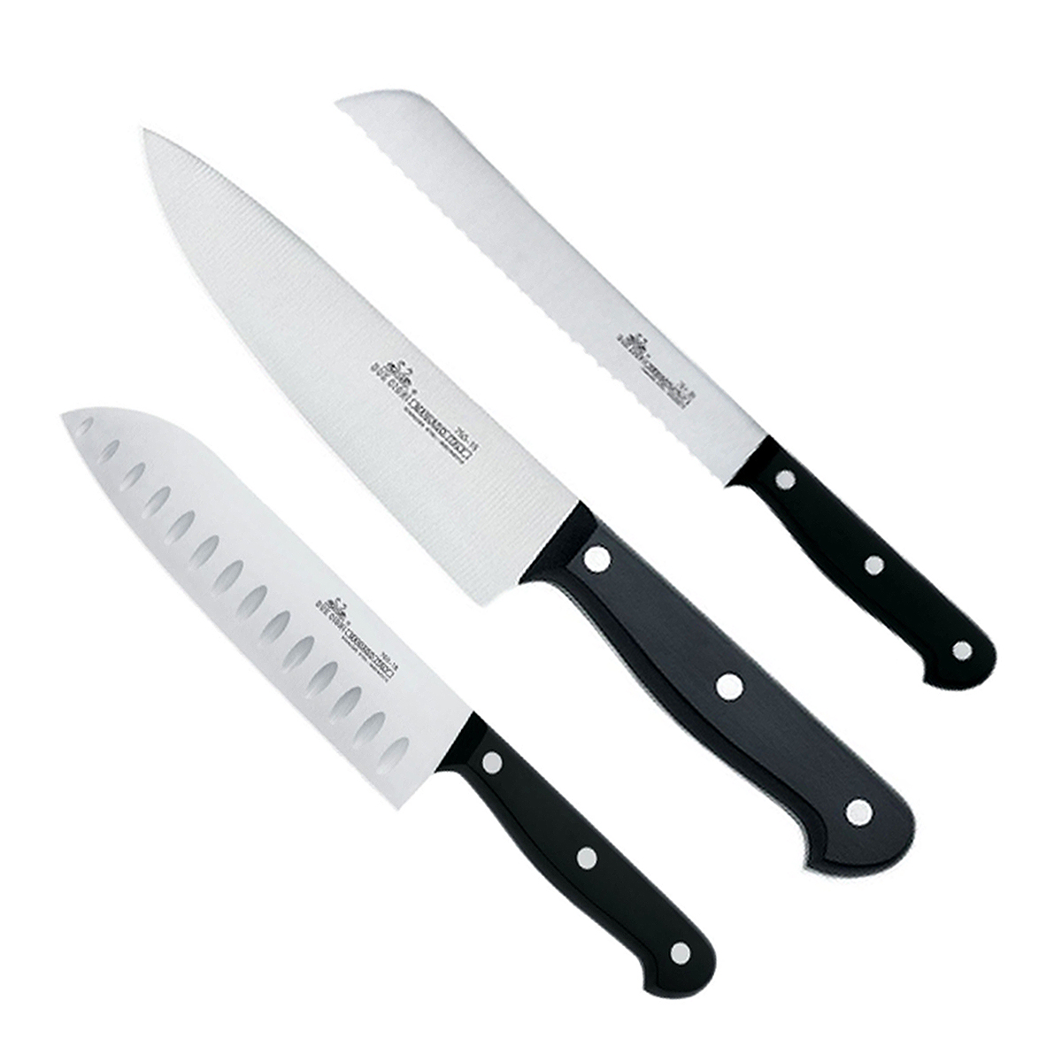 due-cigni-classica-messerset-3-tlg-kochmesser-brot-santoku image 1