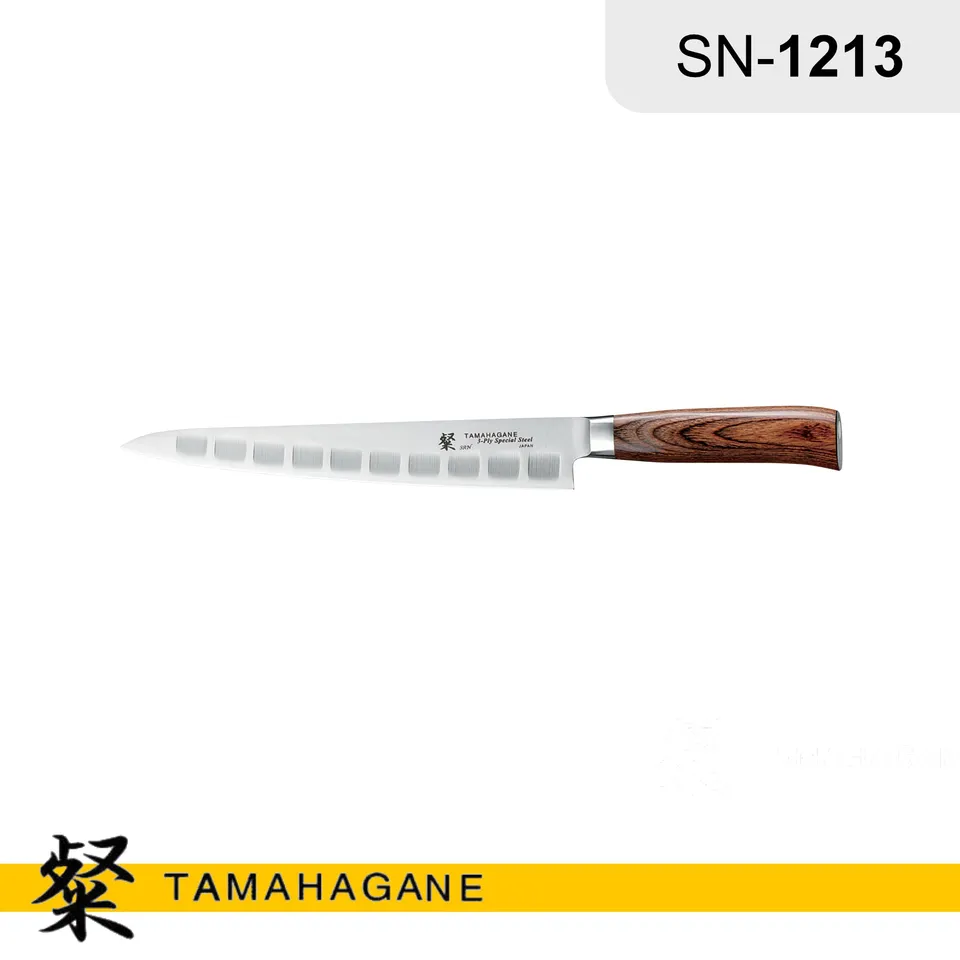 tamahagane-san-sujihiki-sn-1213-tranchiermesser-24-cm-laminiertes-holz-3-lagiger image 1