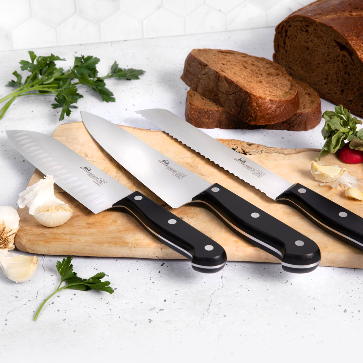 due-cigni-classica-messerset-3-tlg-kochmesser-brot-santoku image 2