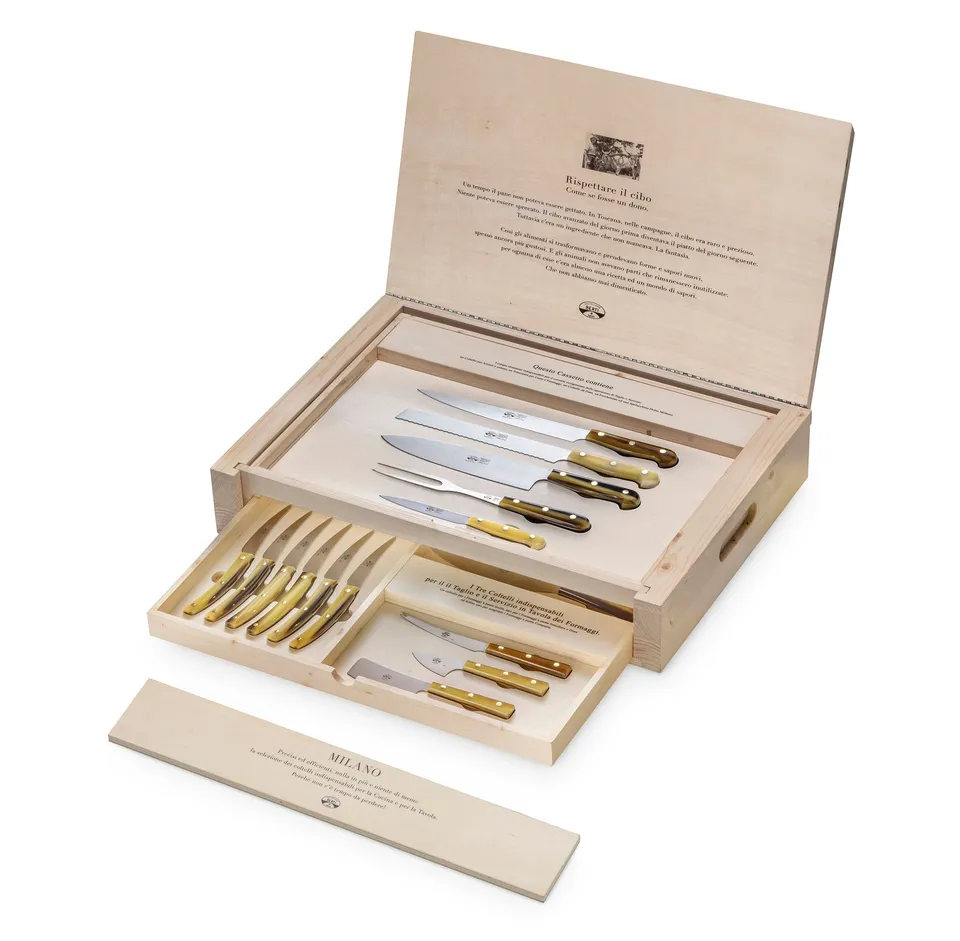berti-milano-messerset-im-koffer-holzgriff image 1