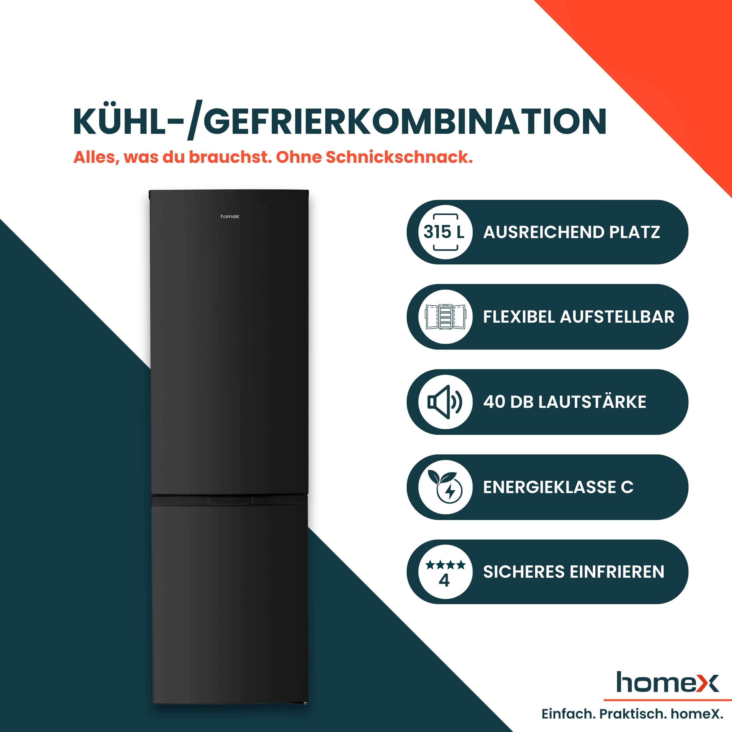 homex-cfs3151c-b-k-hl-gefrier-kombi-315-l-schwarz-c image 2