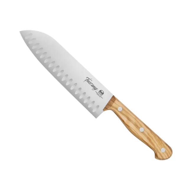 due-cigni-tuscany-santokumesser-18-cm-kullen-olivenholz image 1