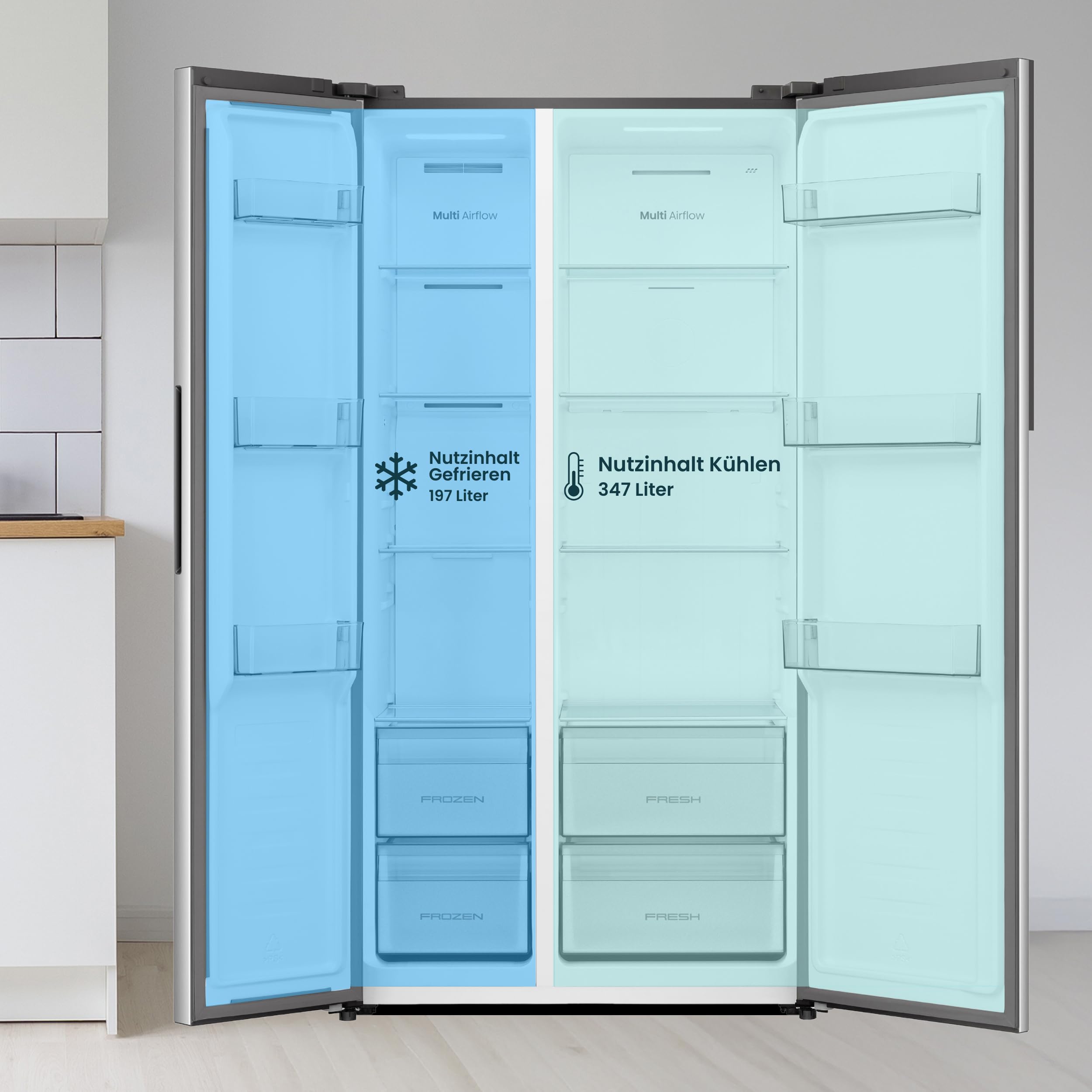 homex-k-hlen-cfbsn5441c-s-side-by-side-k-hlschrank-no-frost-544-l-silber image 5