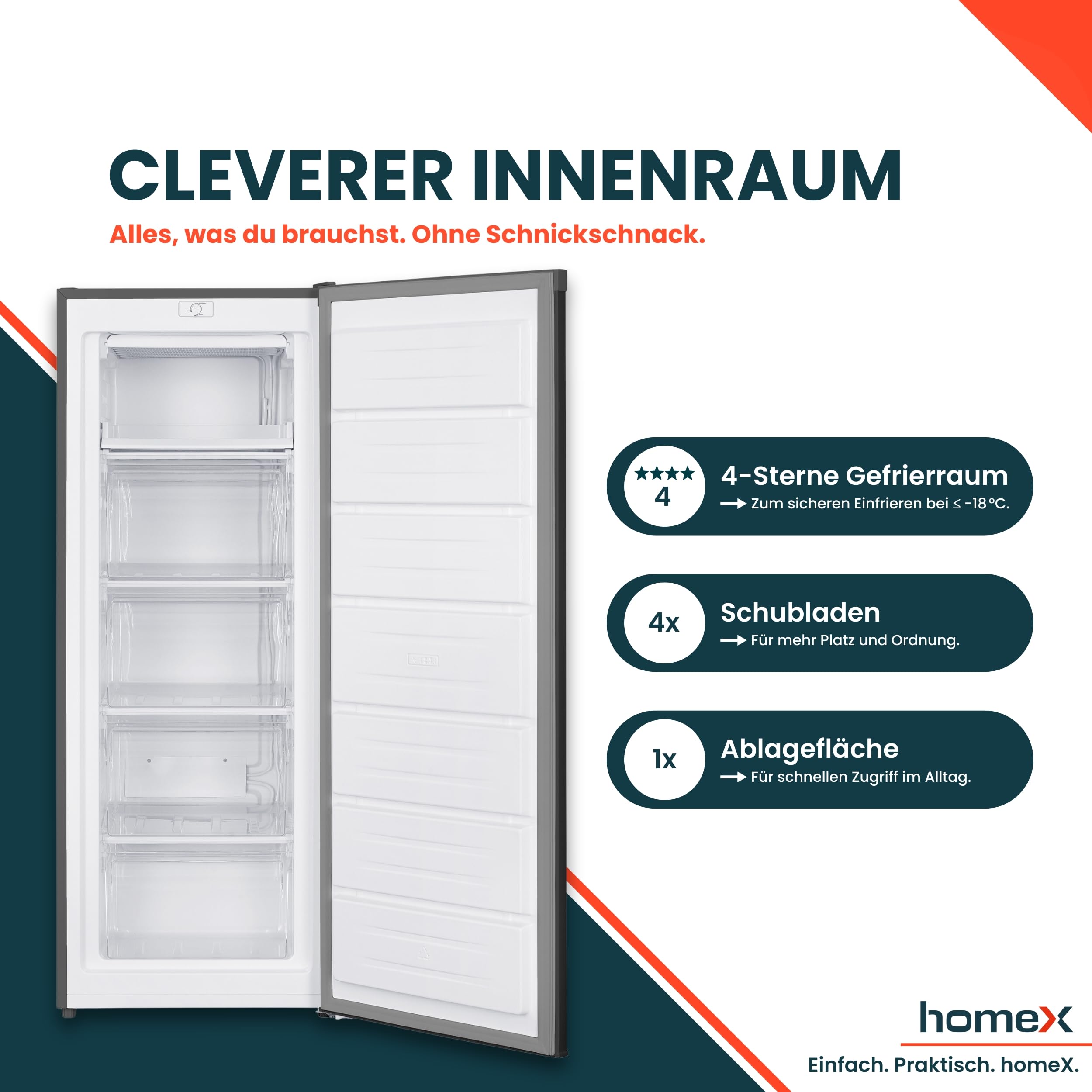 homex-fs1682e-s-gefrierschrank-168-l-silber-low-frost-37-db image 4