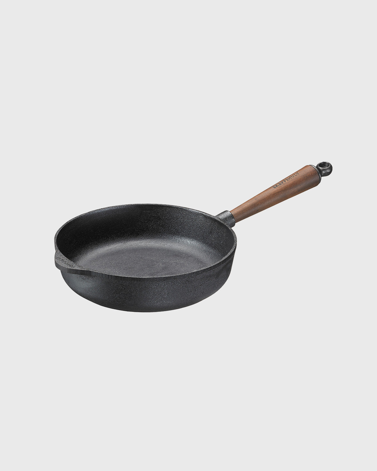 skeppshult-walnut-tiefe-pfanne-25-cm-gusseisen-walnussgriff image 1