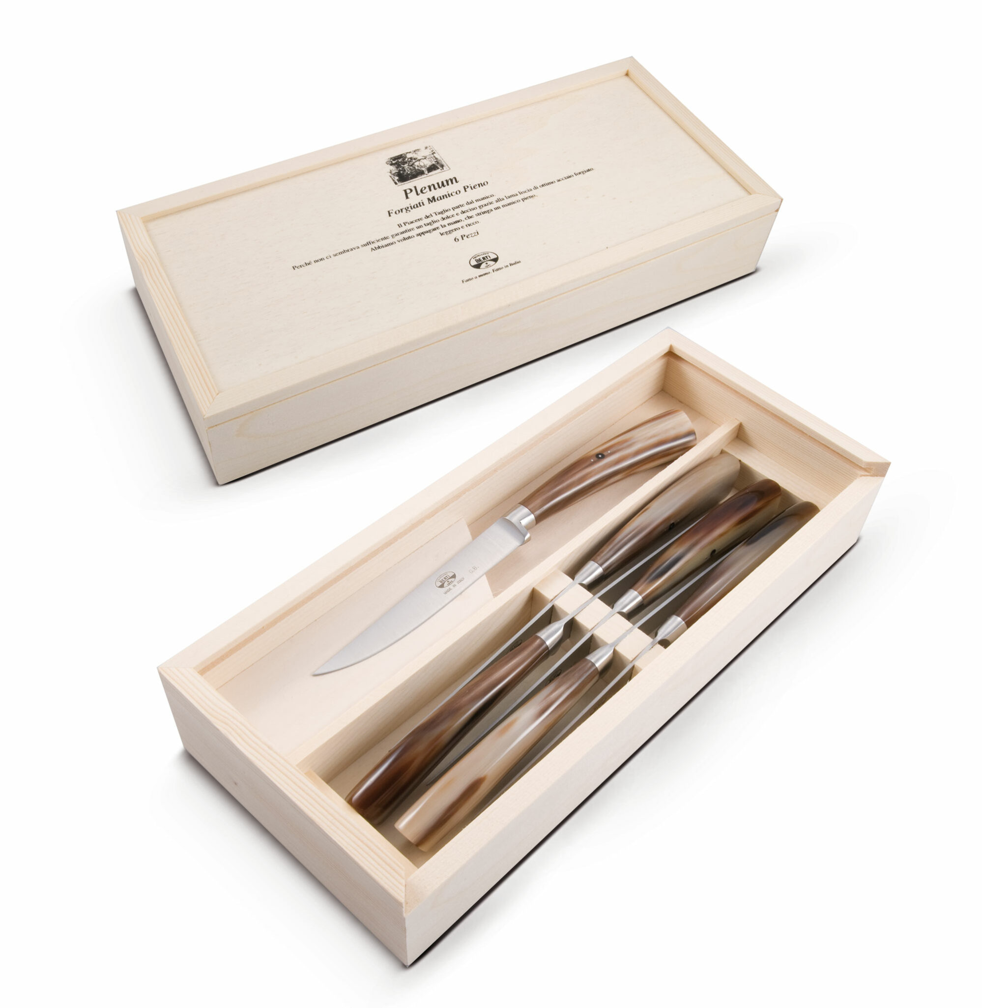 berti-plenum-steakmesser-6-st-ck-tischmesser-ochsenhorn-holzkiste image 2