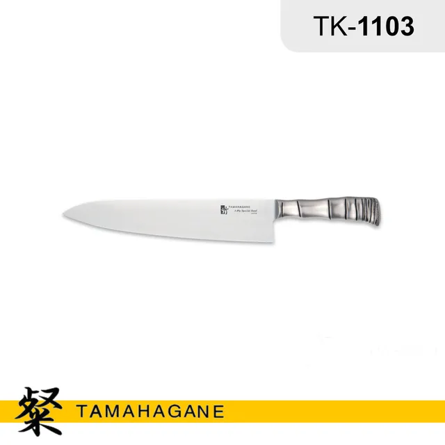 tamahagane-bamboo-tk-1103-kochmesser-270-mm-edelstahl-bambusgriff image 1