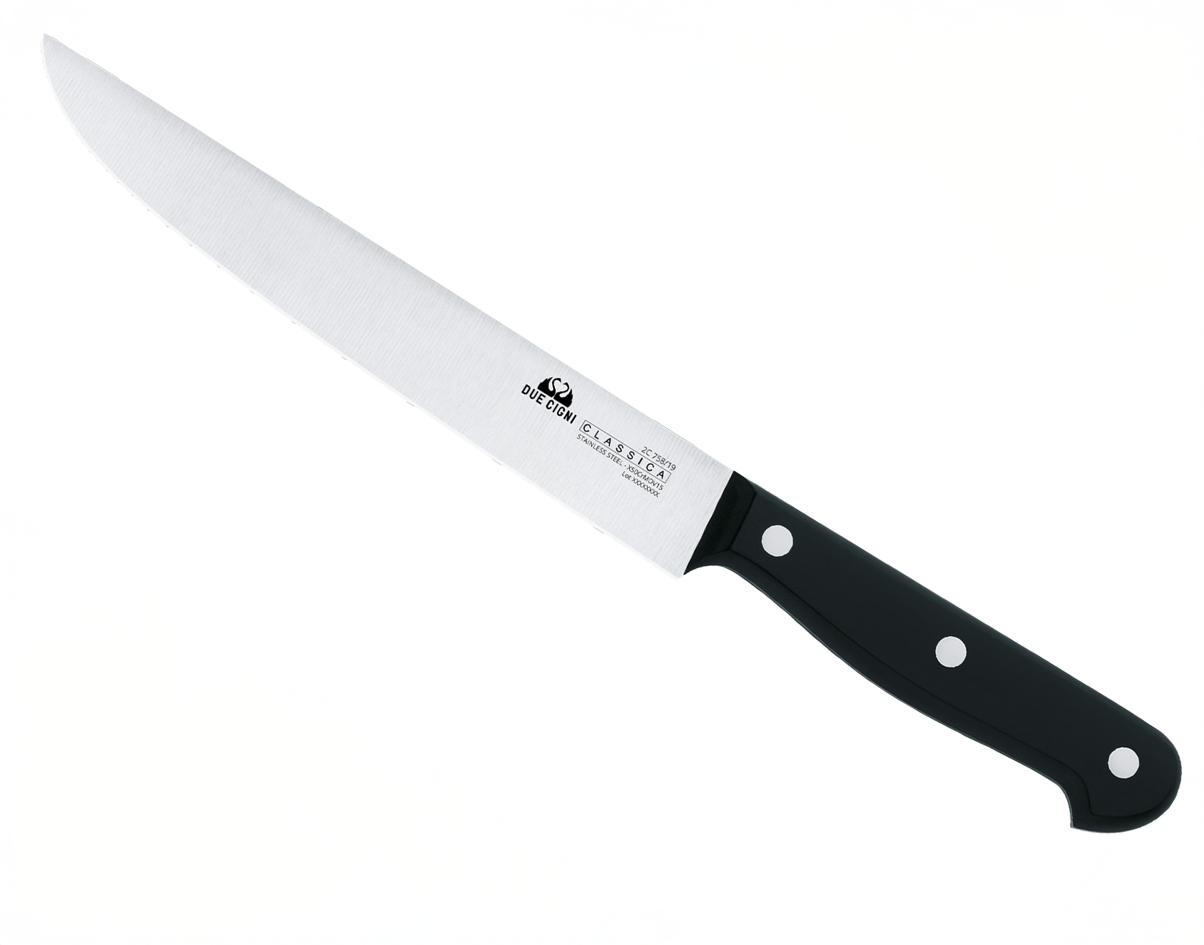 due-cigni-classica-tranchiermesser-19-cm-schwarz-pom image 1