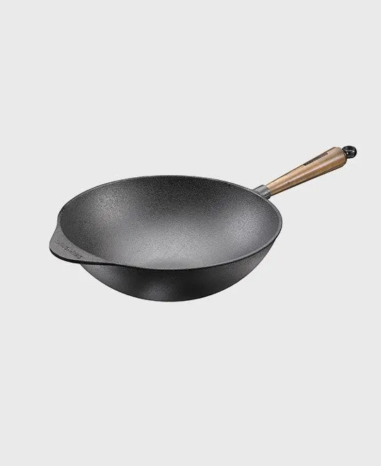 skeppshult-walnut-wok-gusseisen-32-cm-walnussgriff image 1
