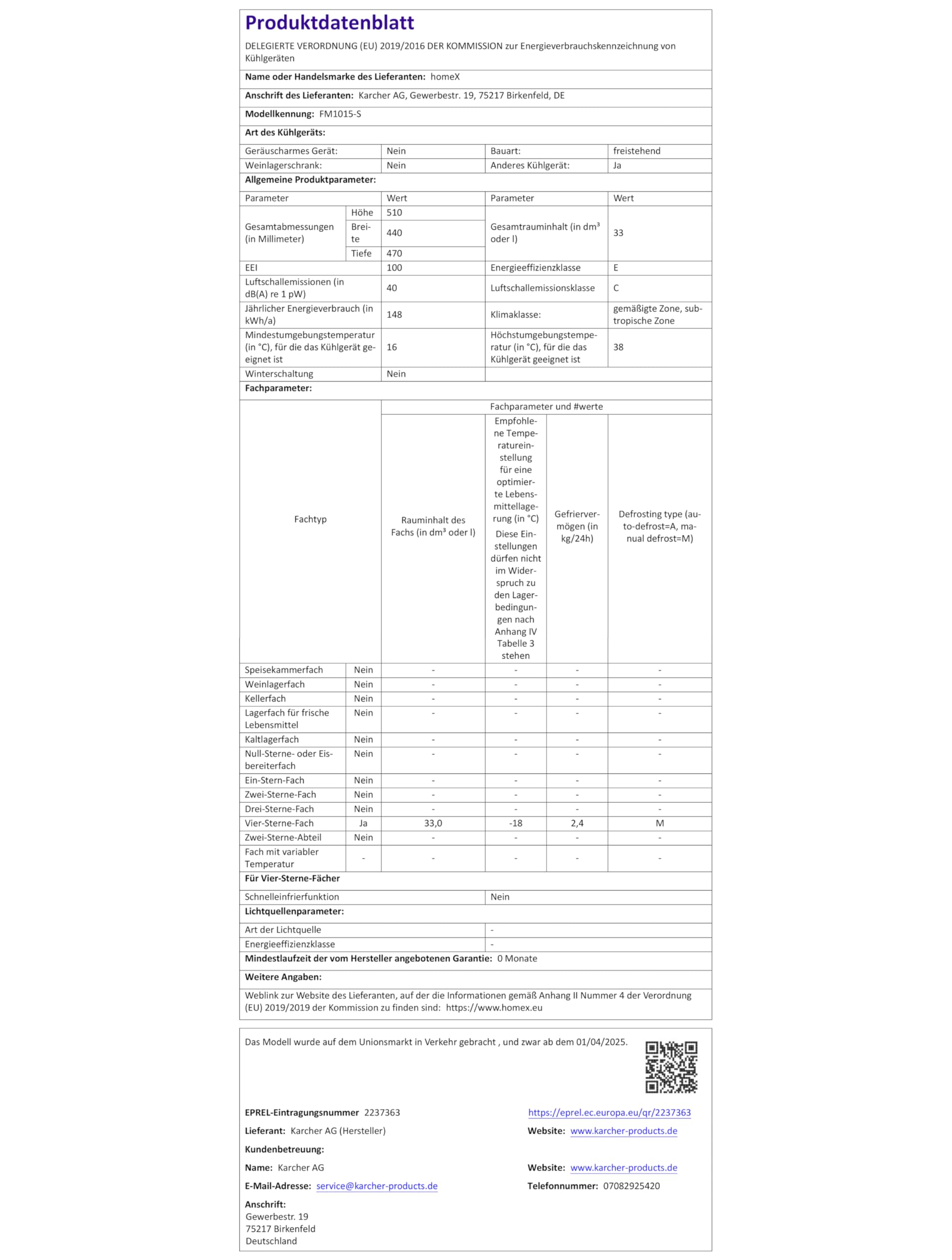 homex-fm1015-s-mini-gefrierschrank-33-l-silber-4-sterne image 8