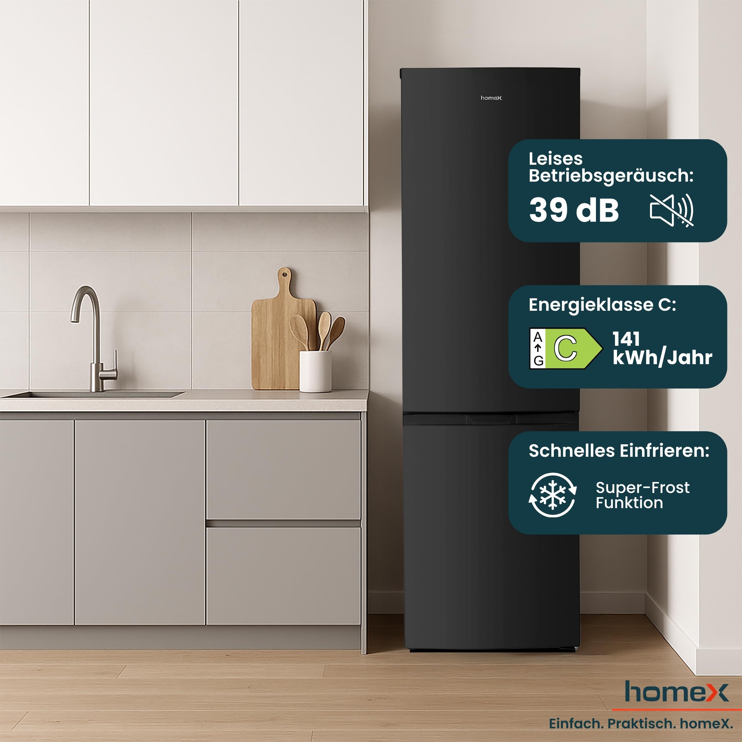 homex-cfsn2531c-b-k-hl-gefrier-kombination-no-frost-253-l-schwarz image 7