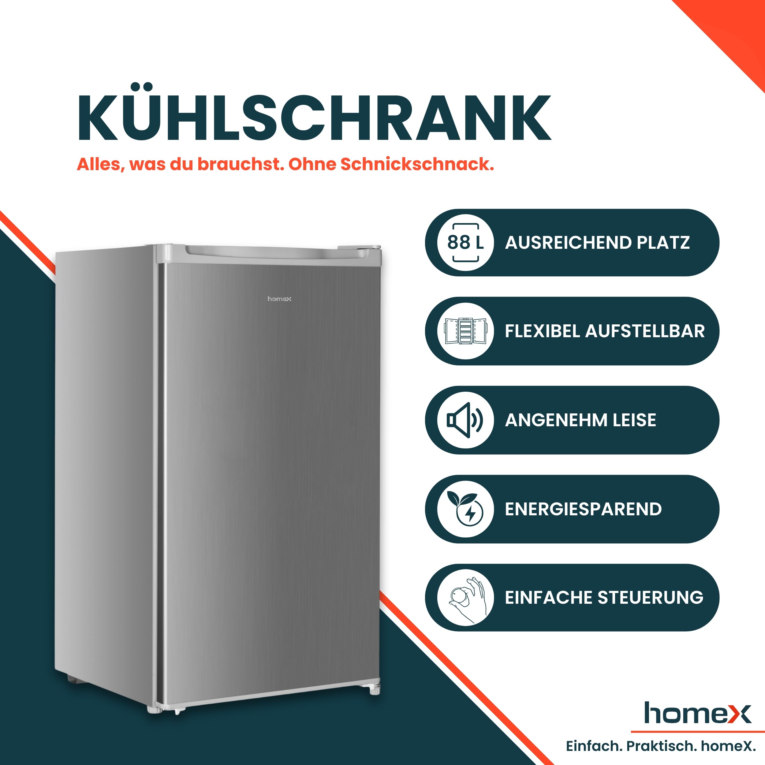 homex-cs1016-s-k-hlschrank-88-l-silber-ohne-gefrierfach image 2