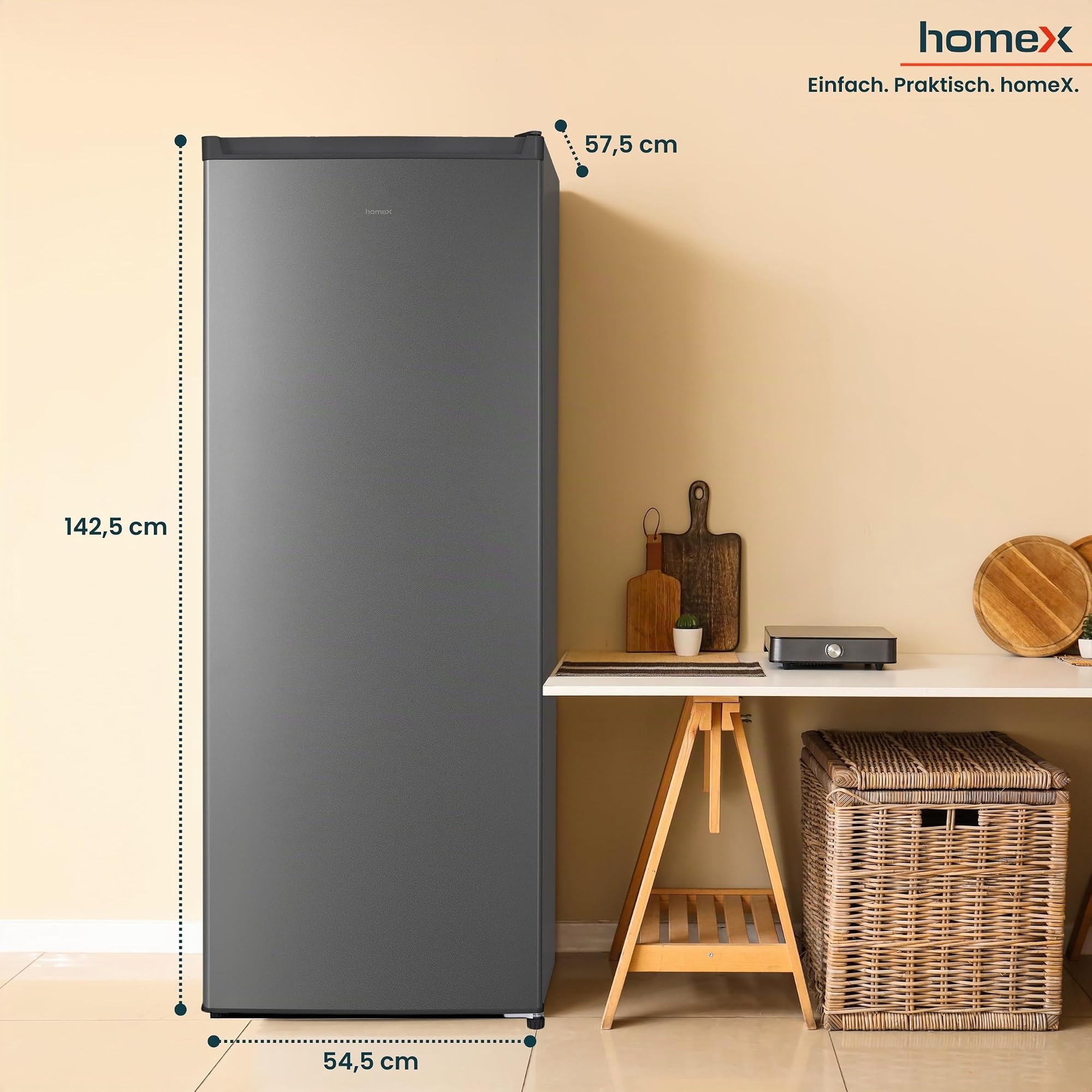 homex-fs1682e-s-gefrierschrank-168-l-silber-low-frost-37-db image 3